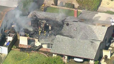 Pilot Killed After Small Plane Crashes Into California House Sparking