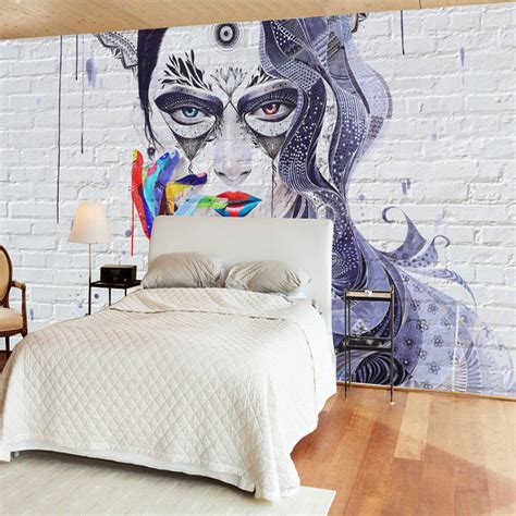 Custom Graffiti Brick Wall Mural Wallpaper Free Shipping Bvm Home