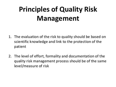 Ich Guideline Q9 Quality Risk Management