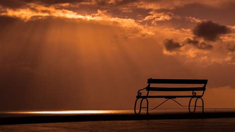 2560x1440 Bench Sunset Dusk Clouds 1440p Resolution Hd 4k Wallpapers