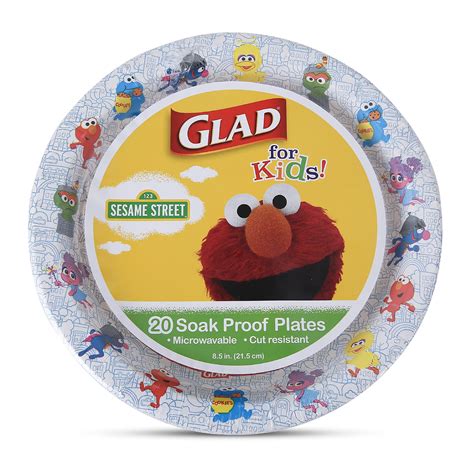 Buy Glad For Kids Sesame Street Pals 85 Paper Plates Sesame Street