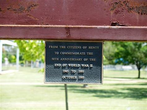 Henty Memorial Park And War Memorials Nsw War Memorials Register
