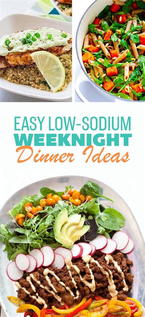 All the recipes are devoid of fatty foods like butter, cheese and processed foods that increase blood cholesterol and sodium levels. 10 Easy Dinners That Aren't Overloaded With Salt | Low ...
