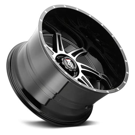 American Truxx At162 Vortex Wheels Gloss Black With Machined Face