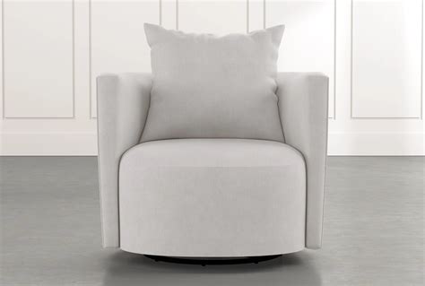 Twirl Light Grey Swivel Accent Chair Living Spaces