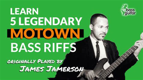 5 legendary motown bass riffs originally by james jamerson yt134 bass guitar lessons online