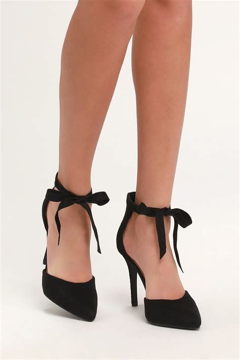 wylenn black suede lace up pumps black strappy high heels trendy high heels lace up heels