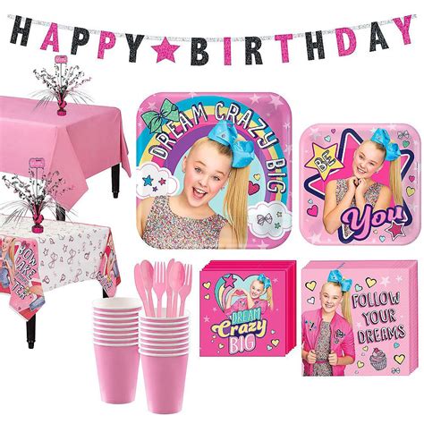 Jojo Siwa Basic Party Kit For 16 Guests Party City Jojo Siwa