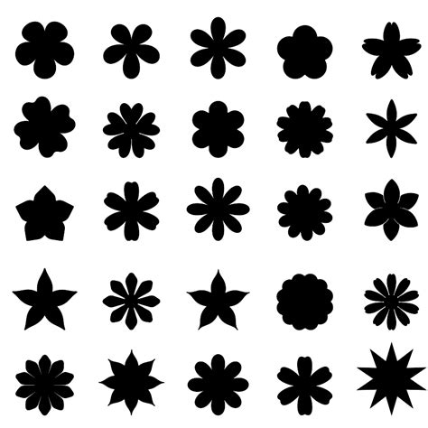 25 Free Flower Shapes Svg