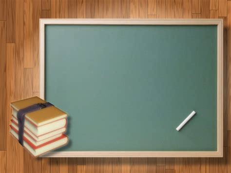Books And Black Board Backgrounds Educational Templates Free Ppt