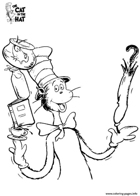 20 Free Printable Cat In The Hat Coloring Pages