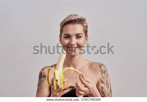 Attractive Tattooed Woman Pierced Nose Short Stock Photo Shutterstock