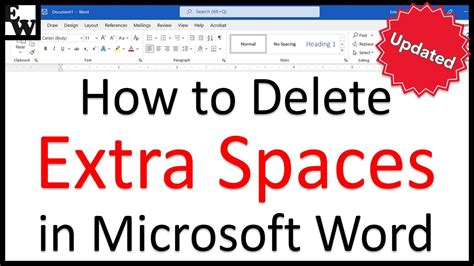 How To Delete Extra Spaces In Microsoft Word Updated Youtube