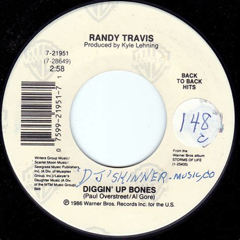 Randy Travis Diggin Up Bones No Place Like Home 1986 Vinyl Discogs