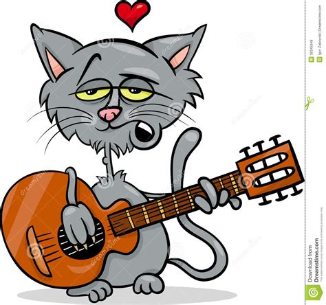 Cat In Love Cartoon Illustration Royalty Free Stock Photos ...