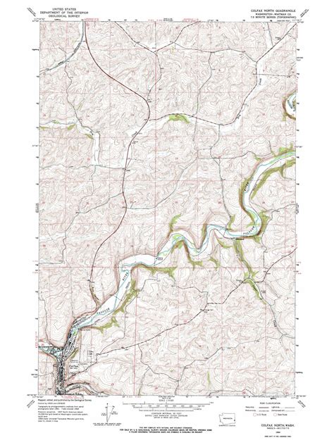 Colfax North Topographic Map 124000 Scale Washington