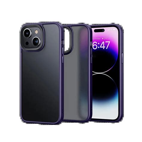 Frosted Purple Iphone 14 Case Rugged Iphone 14 Case