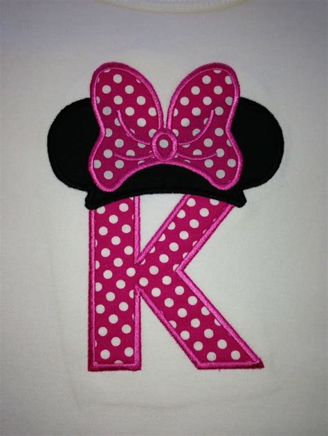 Initial Minnie Mouse Applique Letters Free By Majormonograms 2000