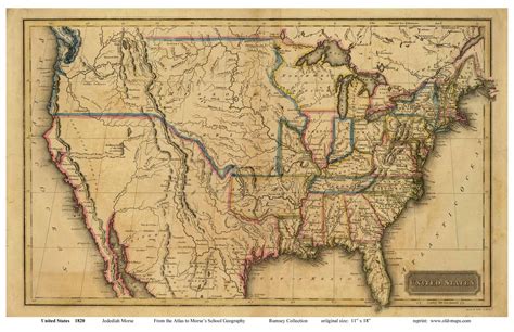 Map Of The United States In 1800s Map Of The United States