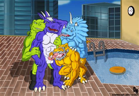 Rule 34 Bad Rap Extreme Dinosaurs Male Only Spike Extreme Dinosaurs Stegz Tagme 399704