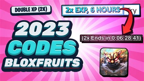 Blox Fruits Codes X Exp All Working Hour Youtube