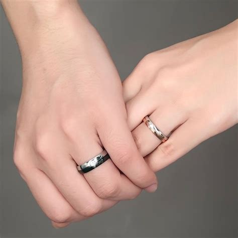 Check This Out From Jeulia Jeulia Chic Titanium Steel Couple Rings
