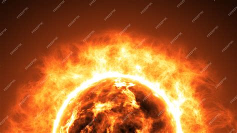 Premium Photo Sun Surface With Solar Flares Abstract Scientific