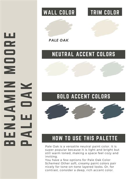 Pale Oak Benjamin Moore Whole Home Color Palette Interior Paint Palette
