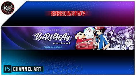 Anime Youtube Channel Banner Art Photoshop Ft Kartlkay Speed Art 7