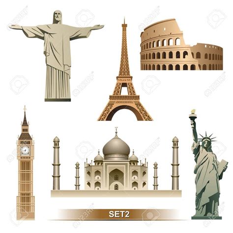 World Landmarks Clip Art
