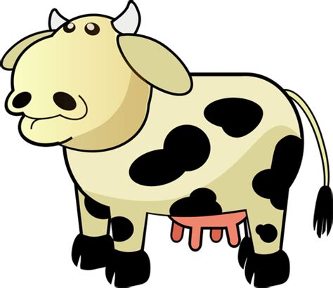 Vector Image Of Chunky Cartoon Cow Public Domain Vectors