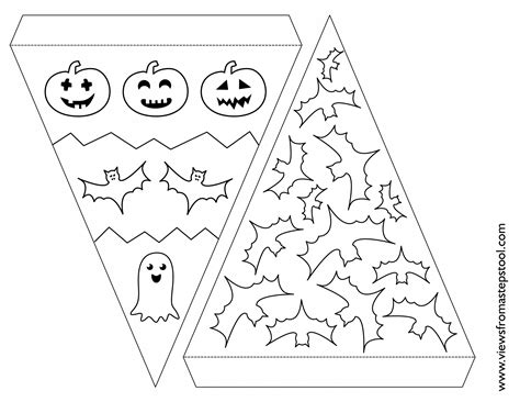 Printable Halloween Bunting Craft For Kids To Color Views From A Step