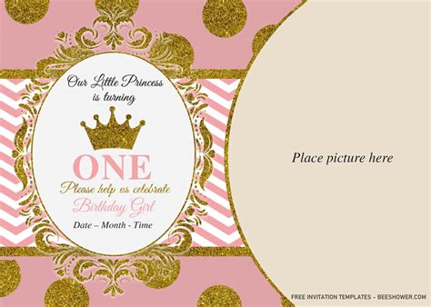 Royal Princess Baby Shower Invitation Templates Editable Docx Free