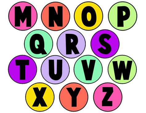 Free Printable Alphabet Letters In Circles Clip Art Library