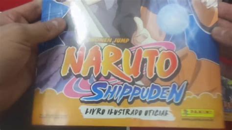 Álbum de Figurinhas Naruto Shippuden Panini Álbum 10 Pacotes