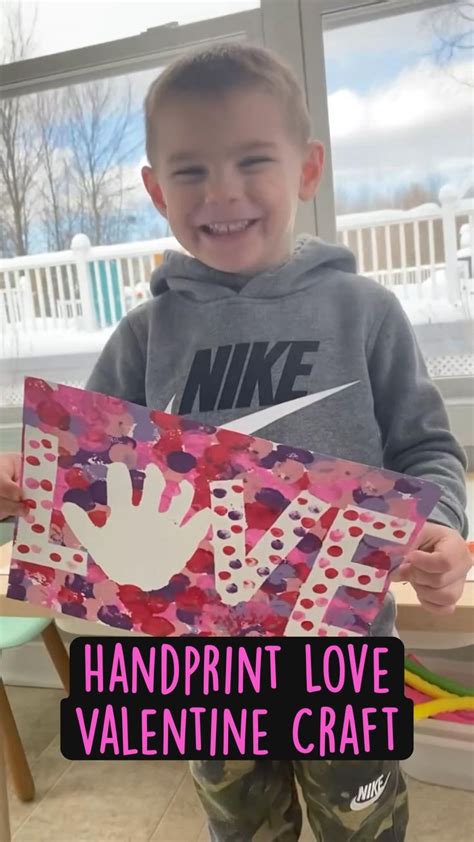 Handprint Love Valentine Craft Preschool Crafts Valentines Day