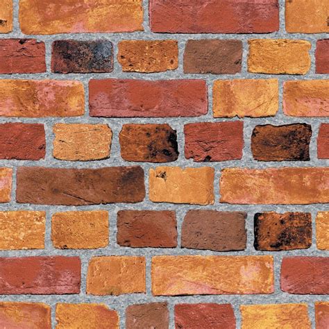 The Wallpaper Company 8 In X 10 In Red Brick Wallpaper Sample