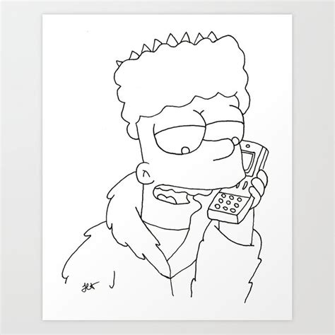 Coloring Page Bart Simpson Simpsons Drawings Bart Simpson Drawing
