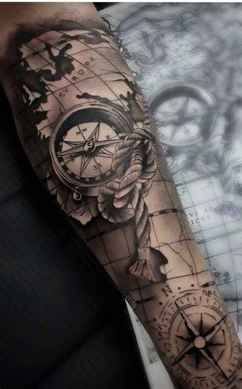 Full Arm Compass Tattoo Dec 9th 2018 787117 Men Tattoos Arm Sleeve