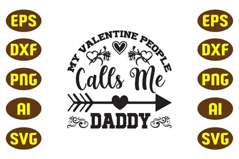 My Valentine People Calls Me Daddy Svg Graphic By Svg Design Hub