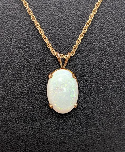 Opal And Yellow Gold Necklace Red Coral Necklace Yellow Gold Necklaces