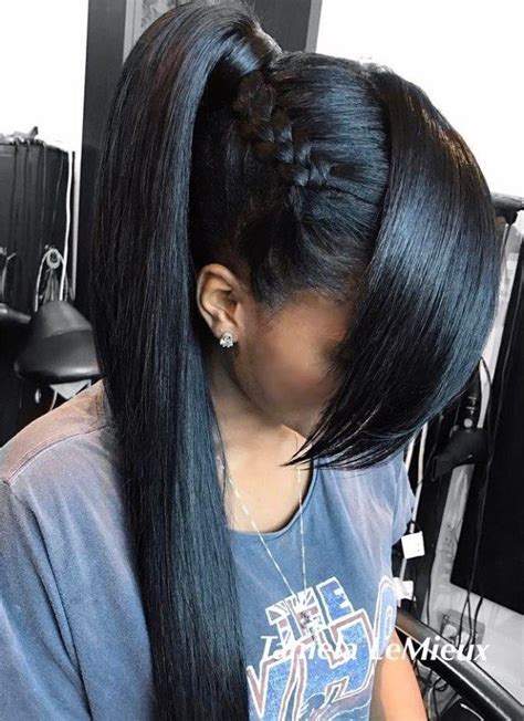 Classy Black Ponytail Hairstyles Black Ponytail Hairstyles Weave