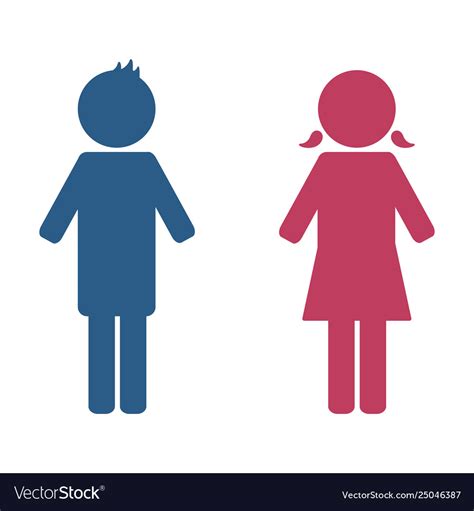 Boy And Girl Icon Design Royalty Free Vector Image