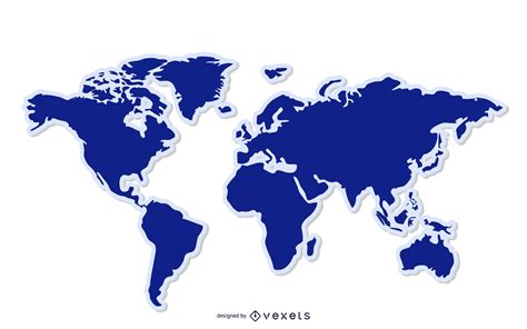 Blue World Map Background Vector Download