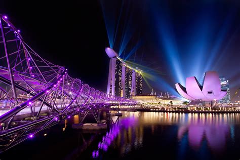 Singapore City Night Lights Wallpaper 3888x2598 169622 Wallpaperup