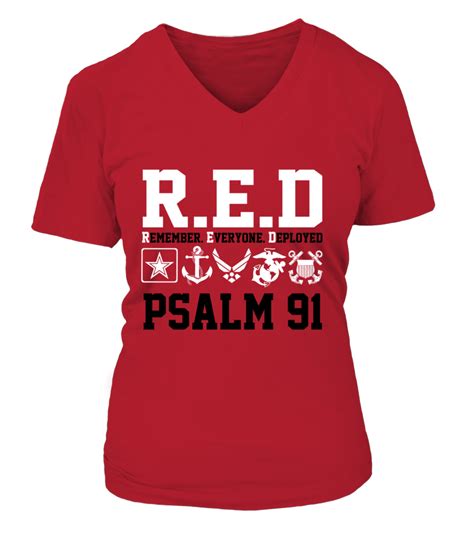 RED Friday PSALM 91 T-shirts | Red friday military, Red friday shirts, Army shirts
