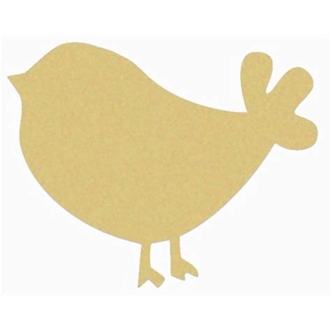 6 Chick Bird Unfinished Cutout Wooden Shape Paintable Mdf Diy Craft