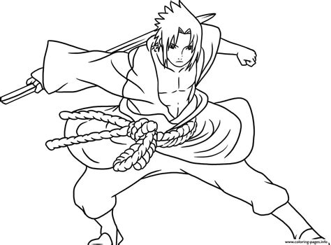 Anime Sasuke Of Naruto Shippudencb Coloring Pages Printable
