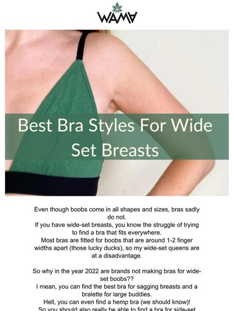 Wama Underwear Best Bra Styles For Wide Set Breasts Milled