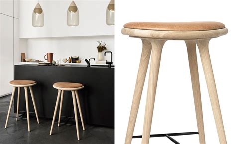 Velvet swivel bar stool button high back kitchen/dining/breakfast chair seat. Mater High Stool - hivemodern.com